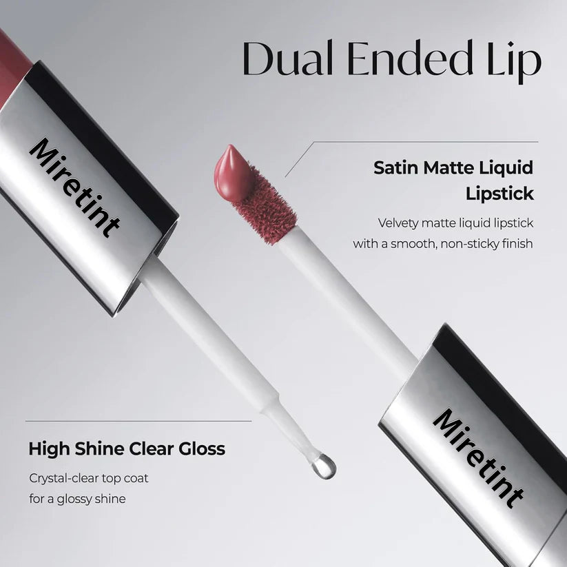 Perfect Twin Lip — Dual-Ended Liquid Lipstick with Velvet Matte Color and Glossy Shine
